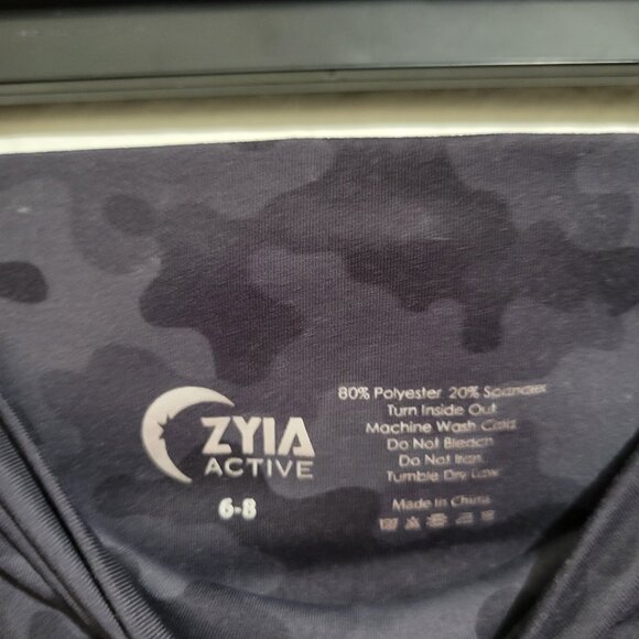 Zyia Charcoal Grey Camo Mesh Active Leggings Size Medium 6-8 - Picture 6 of 6